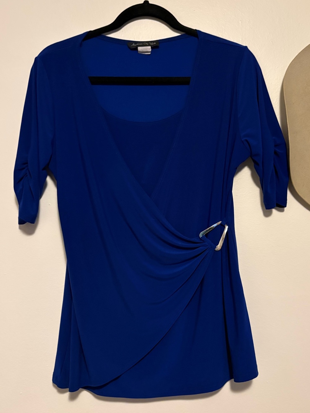 American City Wear Royal Blue Knit Top